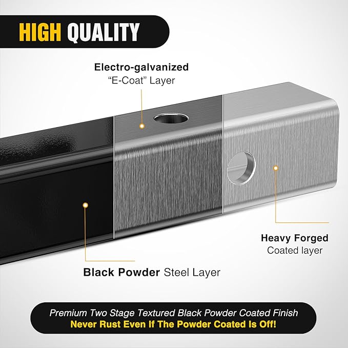 Nilight Trailer Hitch Ball Mount, 1-7/8 Inch, 2 Inch, 2-5/16 Inch Balls, Fits 2 Inch Square Receiver, 10,000 lbs