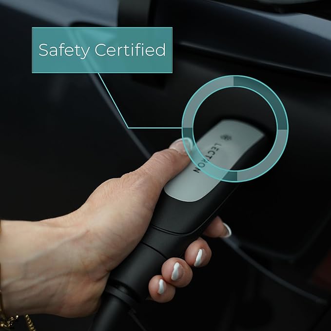 Lectron Level 1/2 (12A & 40A) Tesla NACS EV Charger - Dual-Level Electric Vehicle Charging Station with NEMA 14-50/5-15 Plug - Portable Electric Car Charger for All NACS Electric Vehicles