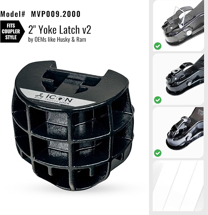 Altor ICON Trailer Lock for 2 inch couplers | Secures high Value Utility Trailers/Travel Trailers/RV/Boat/Toy Haulers