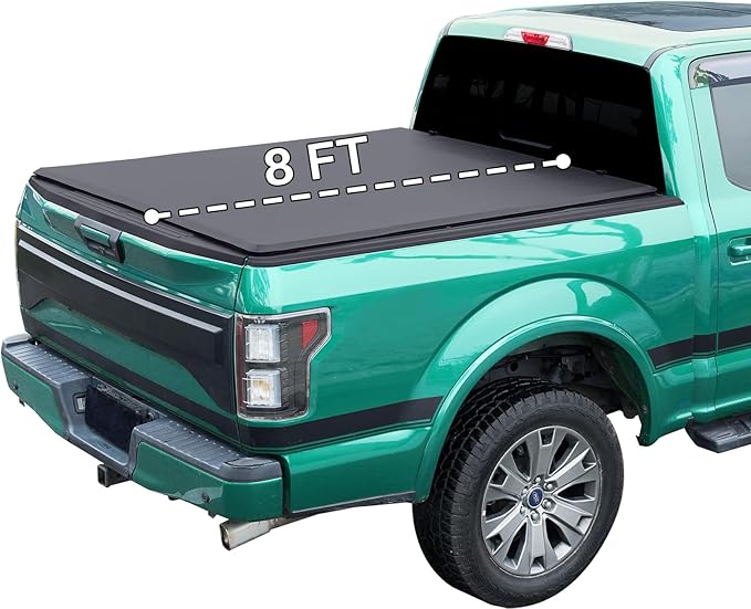 Perfit Liner 8 FT (96") Bed Soft Tri-Fold Tonneau Cover Fits 2015-2023 Ford F-150 Styleside/Fleetside Truck Cargo Topper Long Box, Soft-top, 3-Folding (Not for Flareside/Stepside)