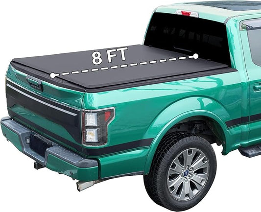 Perfit Liner 8 FT (96") Bed Soft Tri-Fold Tonneau Cover Fits 2015-2023 Ford F-150 Styleside/Fleetside Truck Cargo Topper Long Box, Soft-top, 3-Folding (Not for Flareside/Stepside)