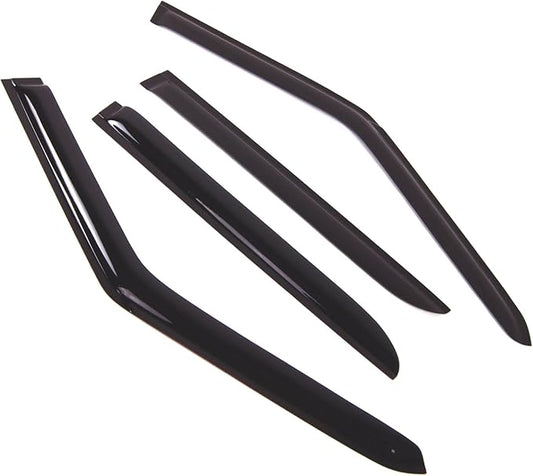 Tuningpros WD2-521 Dark Smoke 4 Pcs Set Window Visor (Outside Mount) Deflector Rain Guard Compatible with 2006-2013 Land Range Rover Sport