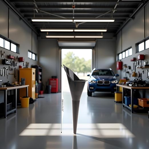 1Pc Black Multi-Function Auto Engine Oil Petrol Change Funnel, Oil System Tools, Large:28cm (11.02in), Multi-Function Long Stem Plastic Funnel for Car Motorcycle ATV Boat