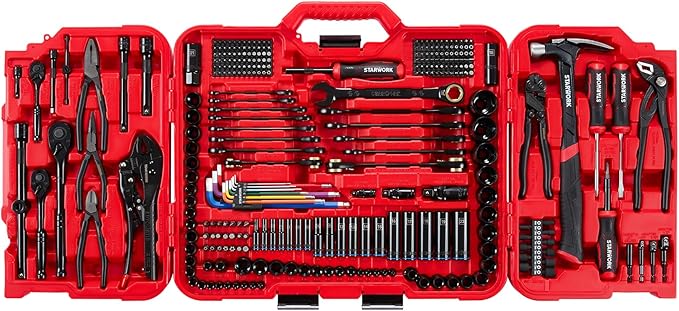 STARWORK TRUE MECHANIC 306-Piece Mechanics Tool Set and Socket Set, Comprehensive Tool Kit, Automotive Repair Tool Set, Professional