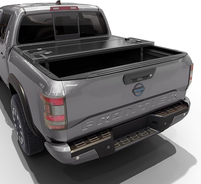 Tutel Hard Shell Folding Truck Bed Tonneau Cover|Fits 2005-2026 Nissan Frontier 5ft Bed (58.6") - TULH033