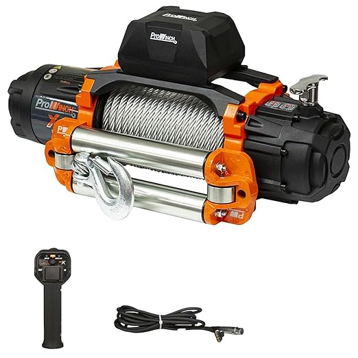Prowinch 9500 lbs Electric Waterproof Winch Steel Rope Steel Roller 12V Wireless