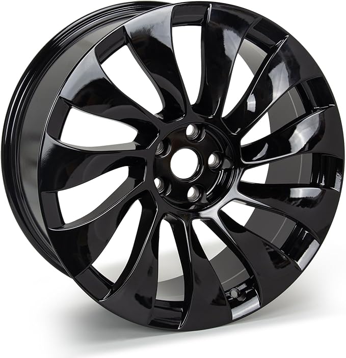 New 20'' x 9'' Aluminum Alloy Replacement for OE Wheel Rim Compatible with Model 3 2021-2022 - Direct Fit Machined Black