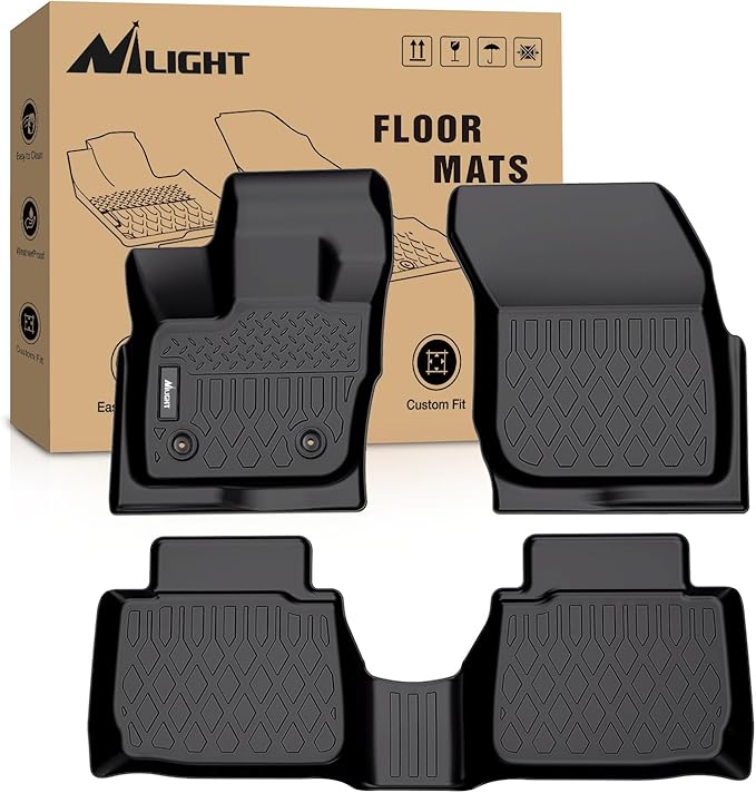 Nilight TPE Floor Mats for Ford Fusion Lincoln MKZ 2017 2018 2019 2020,All Weather Custom Fit Heavy Duty Floor Liners