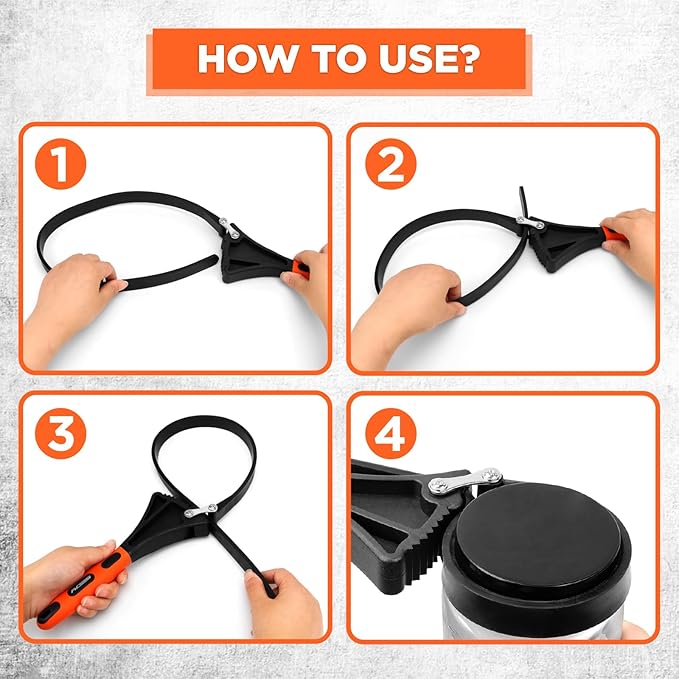 2-Piece Strap Wrench Set, Adjustable Rubber Oil Filter Wrench Max Diameter 4" and 6", Jar Opener Set Heavy Duty Blet Wrenches for Drain Sewer Cap Sink Pliers Nut Shower Head Valve Removal