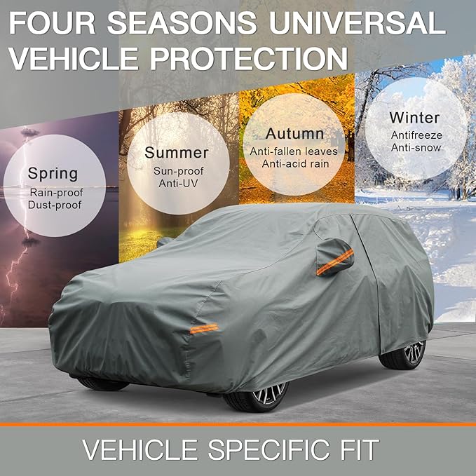 Kayme Heavy Duty SUV Car Cover Custom Fit BMW X3 (2010-2025) Waterproof All Weather for Automobiles, Full Exterior Covers Sun Rain UV Protection.