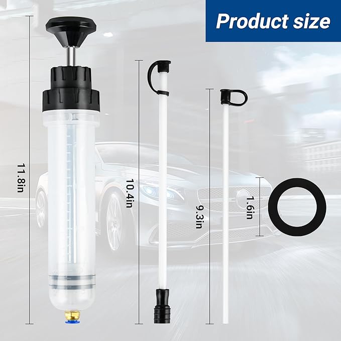 200CC/Oil Extractor/Oil Syringe,Syringe Style Manual Automotive Pump,Gear Oil, and Brake Fluid Extractor