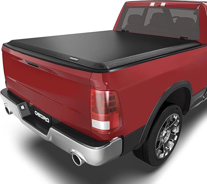 OEDRO Soft Roll Up Truck Bed Tonneau Cover Compatible with Dodge Ram 1500 New Body Style 2019 2020 2021 2022 2023 2024 2025 6.4 ft Bed Without Rambox