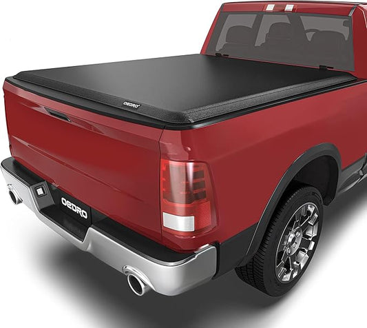 OEDRO Soft Roll Up Truck Bed Tonneau Cover Compatible with Dodge Ram 1500 New Body Style 2019 2020 2021 2022 2023 2024 2025 6.4 ft Bed Without Rambox
