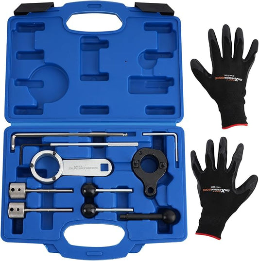 maXpeedingrods Camshaft Timing Belt Tool Kit for VW for Audi for Seat for Skoda 1.6 2.0 for TDI CR Diesel Engine 2012-Up, Replace T10264 T10265 T10060A 3359 T10051 T10490, with Carrying Case