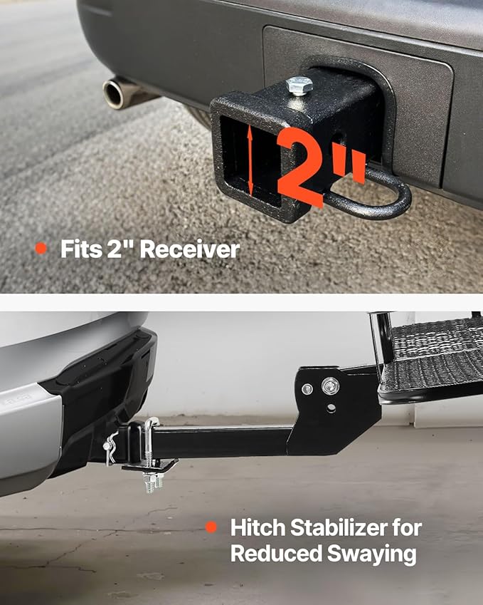 VEVOR 60x24x6 Folding Hitch Carrier - 500lb Capacity Cargo Basket & Waterproof Bag, Fits 2" Hitch Receiver for SUV, Truck, Pickup