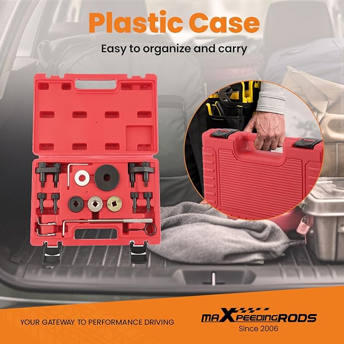 maXpeedingrods Engine Camshaft Crankshaft Timing Tool Kit for EA888 1.8 2.0 TSI TFSI, for Audi VW 2006-2018, T10352 T10368 T40196 T10354 T40011 T40271 T40267 T40098, 17 Pcs