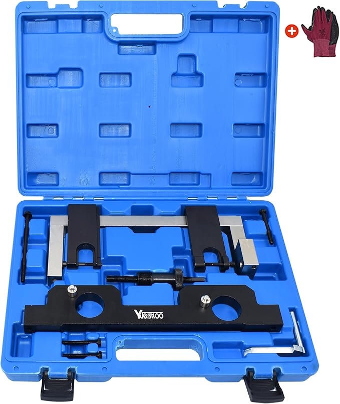 Engine Vanos Camshaft Alignment Locking Timing Tool Kit, Compatible with BMW N20 N26, with Carrying Case & Gloves