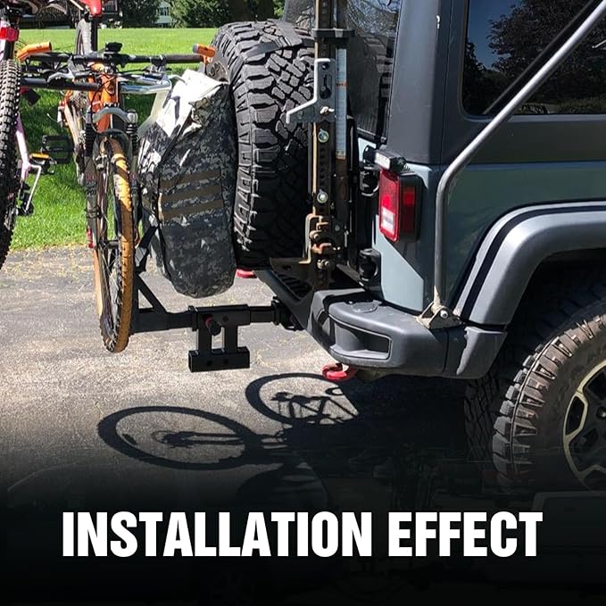 Tow Hitch 2 Inch, Dual Hitch Extender, Drop-Rise Trailer Hitch Adapter Extension, 4000 LBS Capacity Double Receiver Extender Fits Standard 2" Class III & IV Receivers for Cargo Carrier Bike