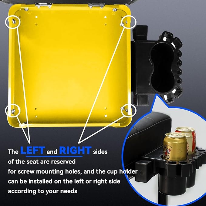 Rolling Creeper Garage Shop Seat for Men, Padded Mechanics Stool with Tool Tray Storage for Garage, Rolling Workshop Stool with Wheels, Auto Creeper Seat, 330 LBS Capacity, Heavy Duty,Yellow