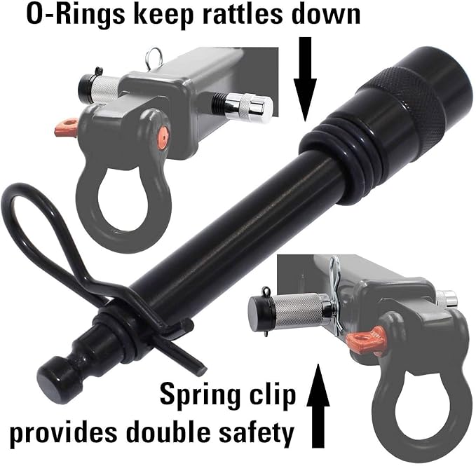 79852 Keyed Alike 5/8" Trailer Hitch Lock Set for Adjustable Channel Mounts, Double Safety Heavy Duty Tow Hitch Receiver Locking Pins fit Class III - V Hitches