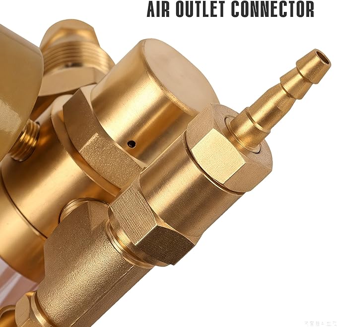 BO WELD Argon CO2 Regulator Flow Meter Gas Regulator with 6.8ft Gas Hose for TIG MIG Welder