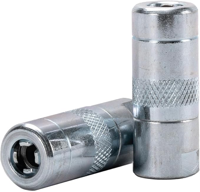 LUMAX LX-1400-2 Silver 1/8" NPT Standard Grease Coupler (Pack of 2). Standard Grease Coupler. Fits All 1/8" NPT Threads. 4500 PSI (310 Bar) Maximum Operating Pressure.