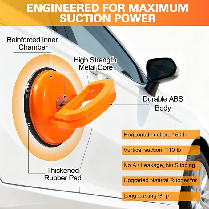 Car Dent Remover Tool for Car, Car Dent Puller Kit Auto Body Dent Remove, Suction Cup for Car Dent Repair Kit, Car Dent Removal Kit Body Repair Dent Removal Tools (4.7 inch)