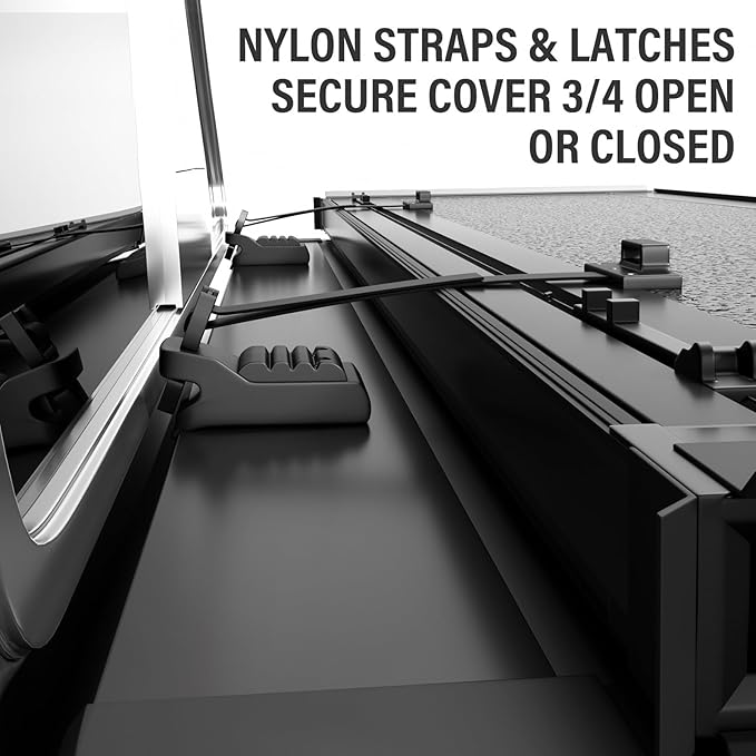 Hard Low Profile Quad-Fold Aluminum Truck Bed Tonneau Cover Compatible with 2005-2022 Nissan Frontier 5ft Bed (60")