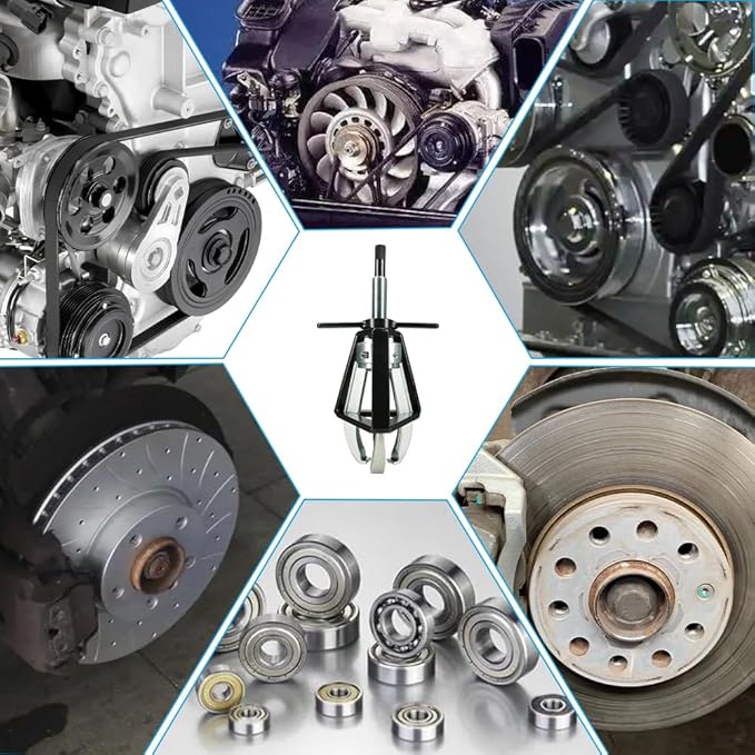 BESTOOL 3 Jaw Gear Puller, 2 Ton Pulley Puller Tool, Removal Tool for Gears, Pulley, Flywheel