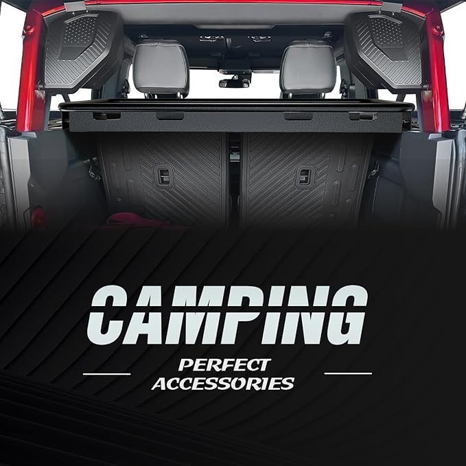 Rear Cargo Rack Basket Compatible with 2021 2022 2023 2024 2025 Ford Bronco 4 Door Hardtops, Interior Luggage Carrier Storage Shelf (Excluding Softtop or Sport)