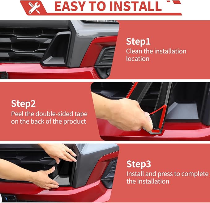 Front Side Bumper Grille Air Outlet Cover fit for Chevy Colorado 2024+ Front Grill Vent Insert Cover Exterior Accessories,Black