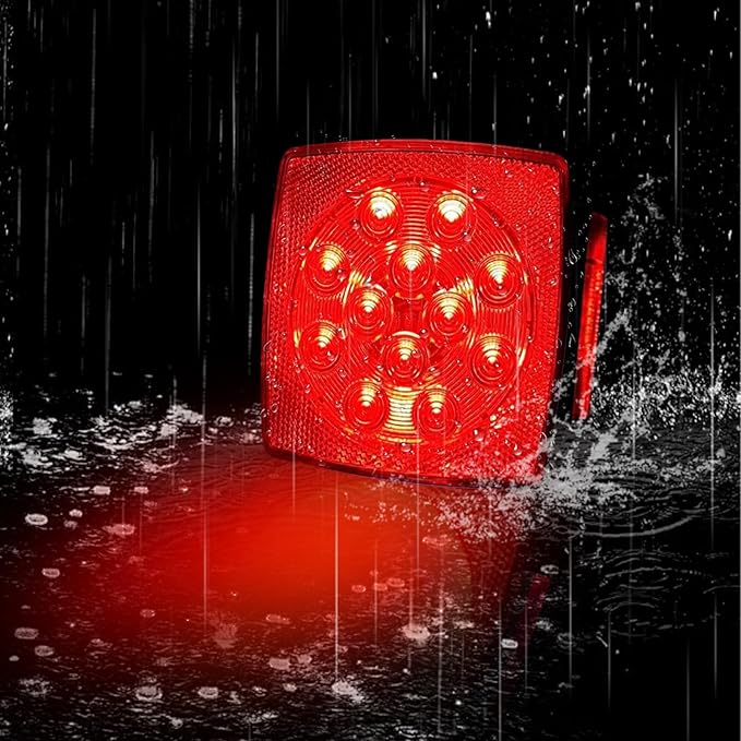 LED Trailer Light Kit,License plate light, 12V,IP67 Waterproof for Under 80 Inch Boat utility Trailer Trucks Campers RVs Snowmobiles DOT Compliant(Lights Kit)