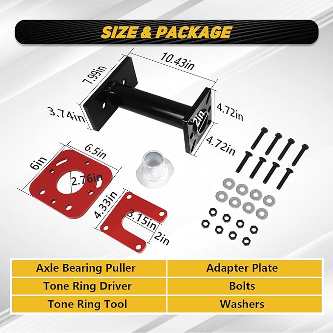 Rear Axle Bearing Puller Installer Compatible with 1995-2020 Toyota 4Runner/ Tacoma/Tundra/Hilux/ T100 Wheel Bearing Removal Tool
