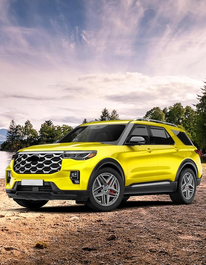 in-Channel Window Rain Guards Fit for Ford Explorer 2020-2026 Extra Durable Window Deflectors Visors Rain Guards Vent Visors Vent Shades Exterior Car Accessories - 4 pcs