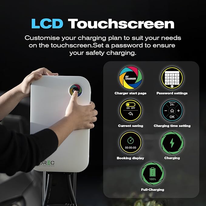 Level 2 EV Charger-40AMP 240V NEMA14-50 for J1772 EVS, WiFi Enabled Electric Vehicle Charging Station, ETL Certified, Password Lock Function, 25ft Cable, White