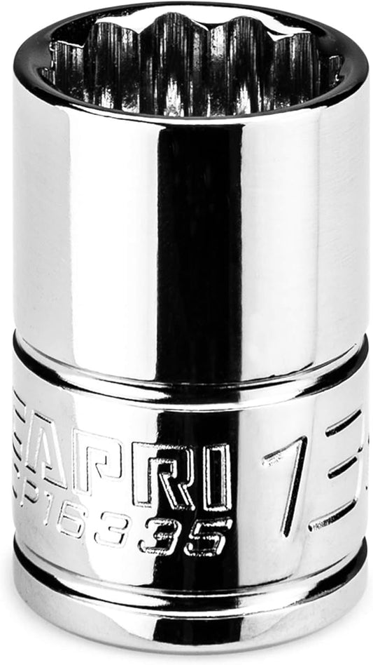 Capri Tools 13 mm Shallow Socket, 3/8 in. Drive, 12-point, Metric