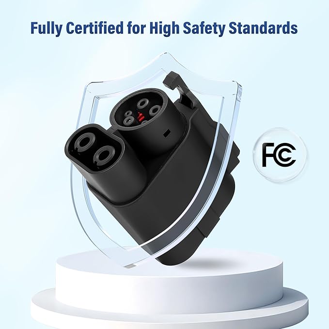 NACS to CCS EV Charging Adapter, for Tesla Supercharger to CCS1, Max 500A, 1000V, Safety Certified, Fast Charging Rivian, Ford, GM CCS1 Electric Vehicles with Vortex Plug