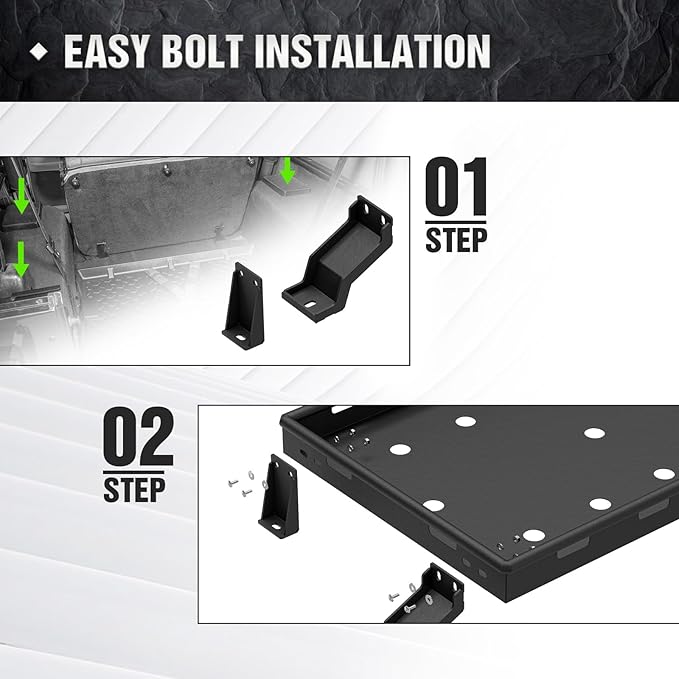 for Wrangler TJ LJ Rear Trunk Cargo Rack Interior Luggage Basket Compatible with 1997-2006 Jeep Wrangler TJ LJ, Inner Cargo Carrier Holder Back Luggage Storage Tray Shelf Stand Organizer, Black