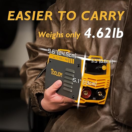TOOLIOM 135A Stick/Lift TIG Welder 110V MMA ARC Welder Machine with Lift TIG Torch with LCD Display Portable Welding Machine