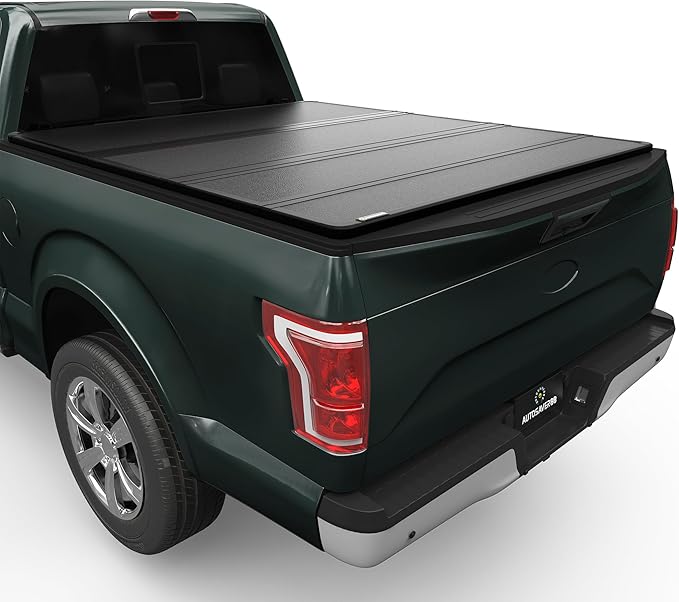 AUTOSAVER88 Hard Quad Fold Truck Bed Tonneau Cover Fit for Ford F-150 F150 2015-2025 with 5.5ft Bed Excl. Raptor Series