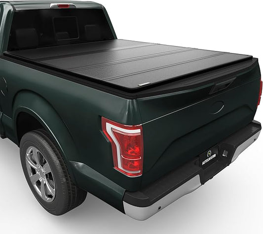 AUTOSAVER88 Hard Quad Fold Truck Bed Tonneau Cover Fit for Ford F-150 F150 2015-2025 with 6.5ft Bed Excl. Raptor Series