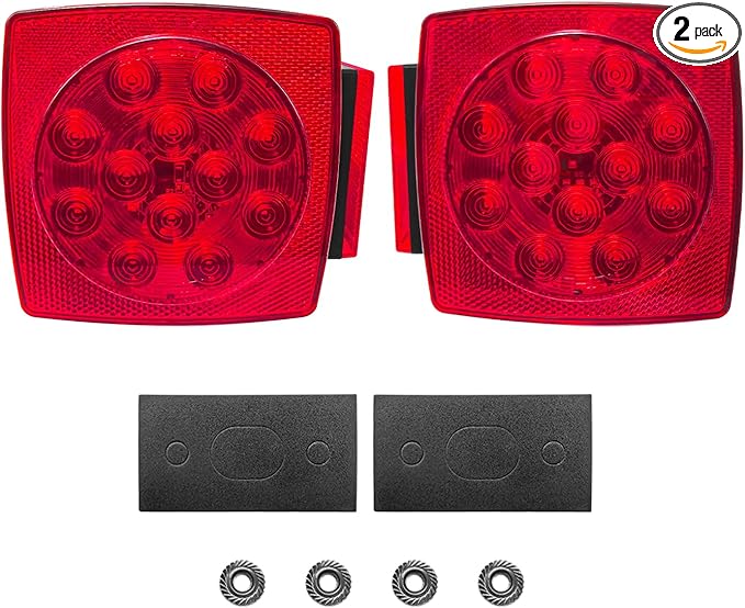 LED Trailer Light, License plate light, 12V Easy Install Waterproof for Under 80 Inch Boat utility Trailer Trucks Campers RVs Snowmobiles DOT Compliant (Light only)