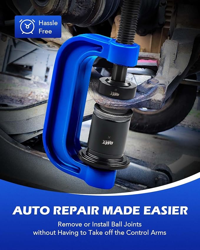 Orion Motor Tech Ball Joint Press Kit, Heavy Duty Ball Joint Removal Tool Kit with 4x4 Adapters, for Most 2WD and 4WD Cars and Light Trucks