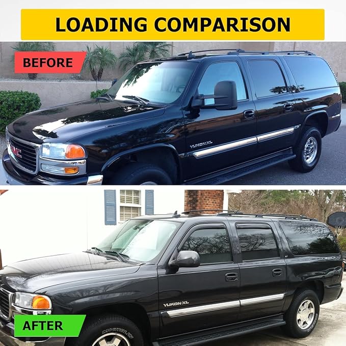 Original Side Rain Guards, 4pcs in-Channel Nice Wind Deflector Set, Window Visors fit for Most 2000-2006 Chevy/GMC/Cadillac Crew Cab Truck and SUV,Some 2007 HD Classic Crew Cab 194355