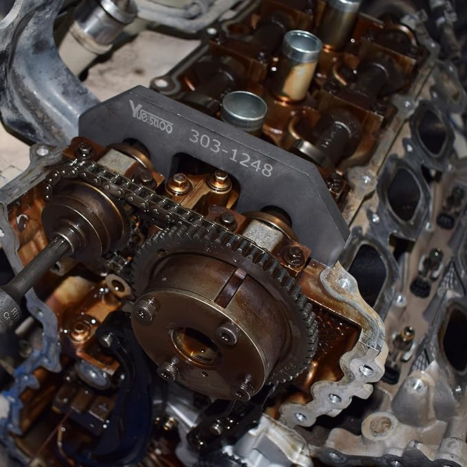 Camshaft Holding Tool Kit with Tension Tool, Timing Alignment Holder Tool Compatible with Ford 3.5L & 3.7L 4V Engines, 3.5 EcoBoost, Replace 303-1248 303-1530 RT11, with Case and Gloves