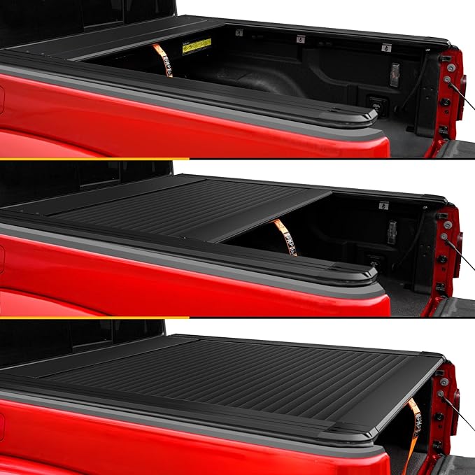 ONINE Low Profile Pull-Lock-Go Retractable Hard Tonneau Cover Custom fit 2015-2026 Ford F150 5.5ft Bed (66"), Dual T-Slot Design Compatible for Roof Racks and Crossbars