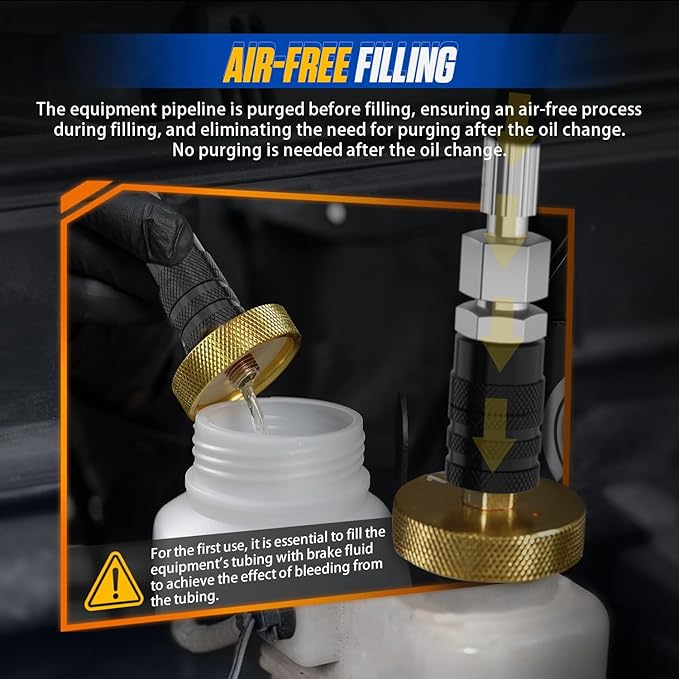 Automatic Brake Bleeder Kit,110V Brake Fluid Bleeder Machine,Fully Automatic Brake Bleeder kit,One-Person Operation,Air-Free Filling,Precise Pressure Control