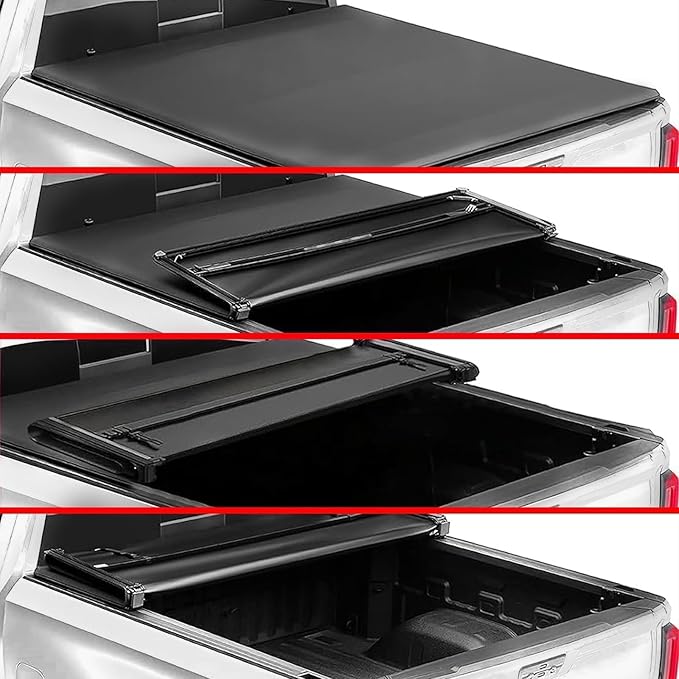 Soft Quad Fold Truck Bed Tonneau Cover Compatible for 2004-2026 F-150 6.5FT (78.8") Bed