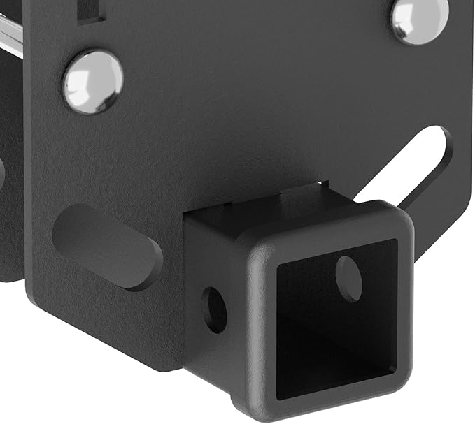 Tow Hitch 2 Inch, RV Bumper Hitch Trailer Receiver, Fits 2" to 4" Rear Beams, 3500 LBS Capacity Upgrade Towing Adapter Openning for Camper Cargo Carrier Bike Racks RV Tire Carrier Ball Mounts