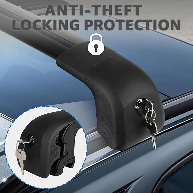 Roof Rack Cross Bars Compatible with Hyundai Palisade SE SEL XRT Limited Calligraphy 2019-2025, Adjustable Aluminum 300 LBS Anti-Theft Lock Cargo Carrier Rooftop Crossbar for Bike, Snowboard, Luggage